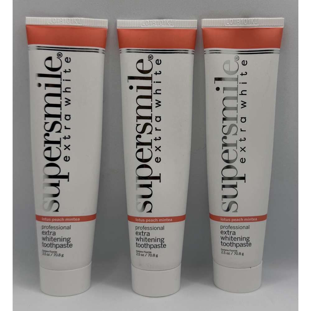 3 SUPERSMILE EXTRA WHITE PROFESSIONAL EXTRA WHITENING LOTUS PEACH MINTEA  2.5 OZ